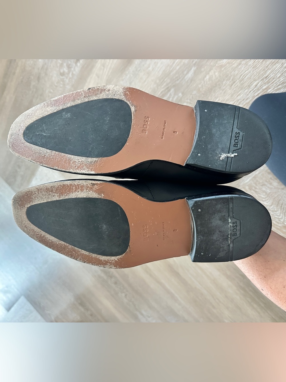 BOSS Black Leather Tassel Penny Loafers - Picture 3 of 4